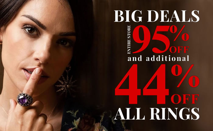 Big Deals! All Rings 44% OFF + 35% OFF All Other Jewelry