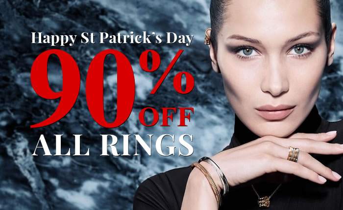 Happy St Patrick's Day - All Rings 90% Off