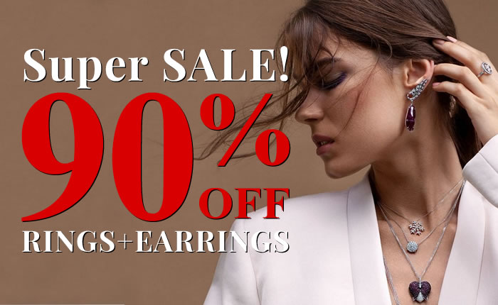 Super SALE! All Rings & Earrings 90% OFF