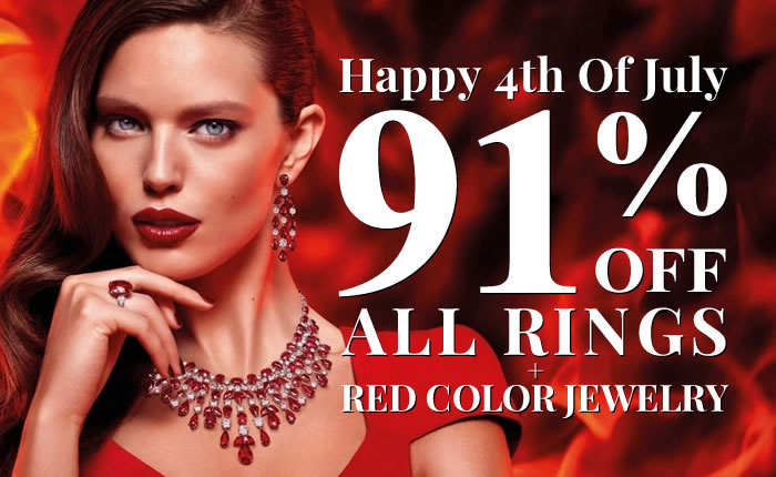 Happy 4th Of July - All Rings & Red Color Jewelry 91% Off