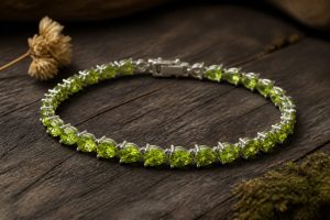 August Birthstone Bracelets in Sterling Silver